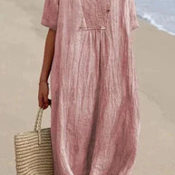 WW | Sommerkleid Aus Baumwolle Und Leinen