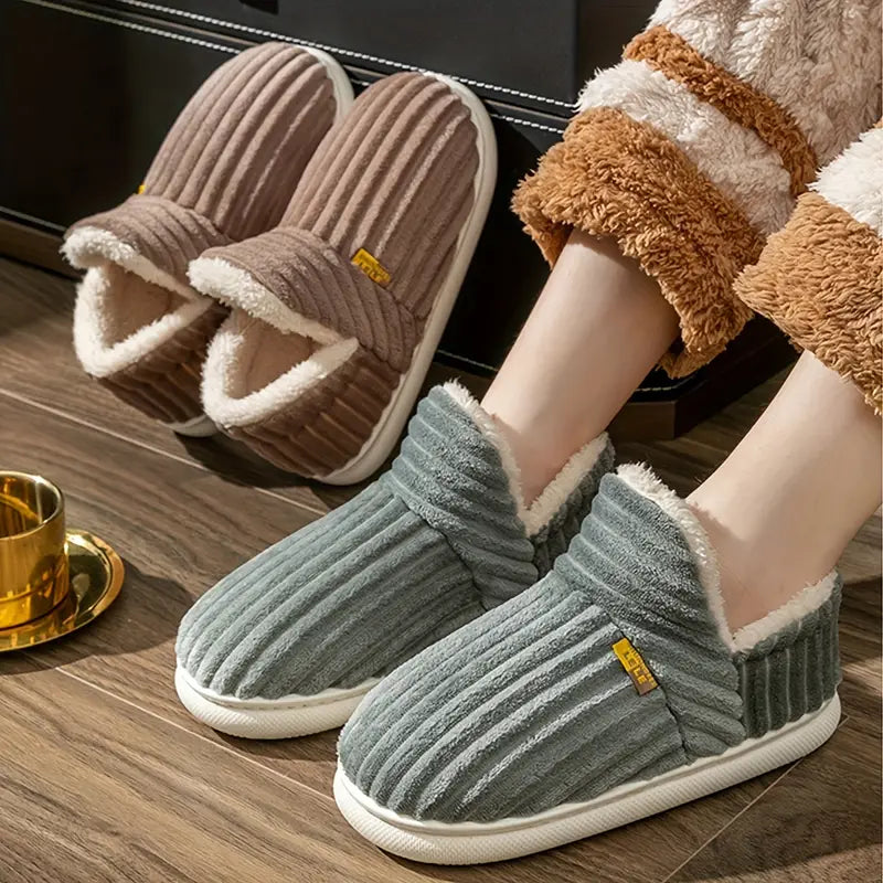 WW | Plüschschuhe Damen - weiche komfortable Hausschuhe für zu Hause