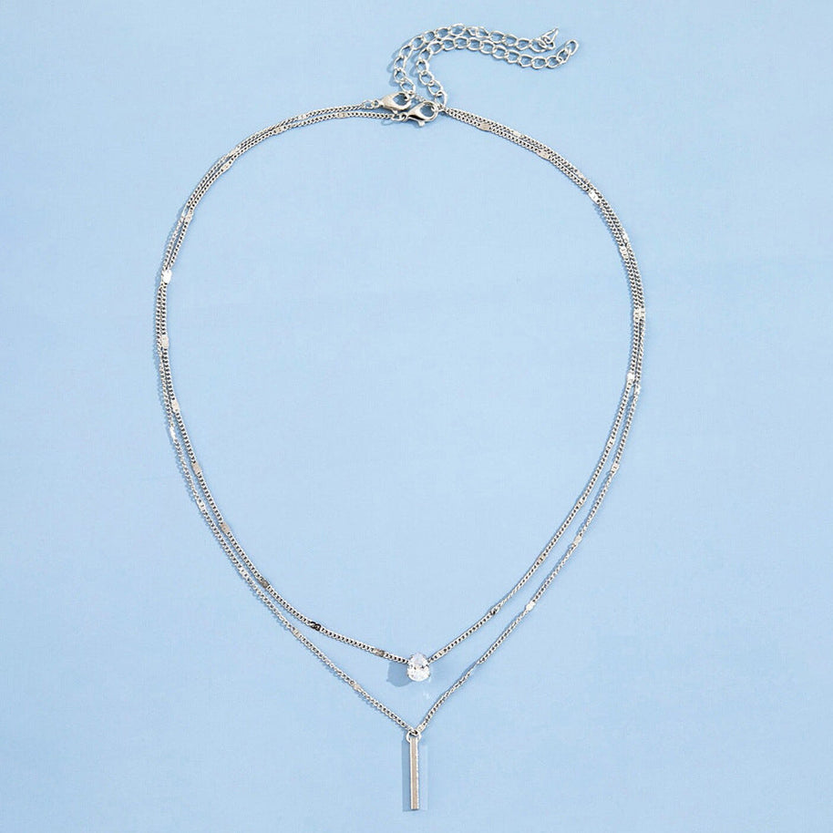 WW | Hals Glitzer Gold Anhänger Halskette Satz Weinlese Schmuck