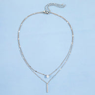 WW | Hals Glitzer Gold Anhänger Halskette Satz Weinlese Schmuck