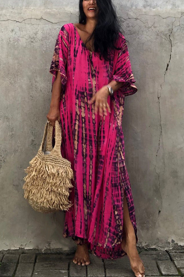 W&W Mode Freely – Lockeres Überwurfkleid im Batik-Boho-Stil