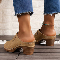 WW | Damen Clogs Mit Blumenausschnitt Und Weicher Sohle