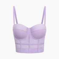 WW | Figurbetontes Bustier Top Mit Bügel Cups Und Transparenter Mesh Struktur