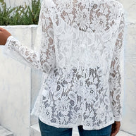 WW | Offener Vorderer Floralspitzen Revers Blazer