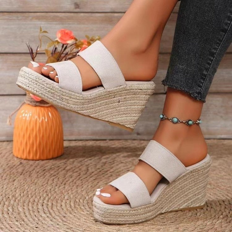 bequeme Sandalen mit hohem Absatz