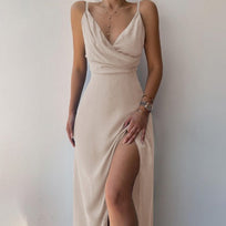 WW | V-Ausschnitt Midikleid Mit Druck Und Schlitz