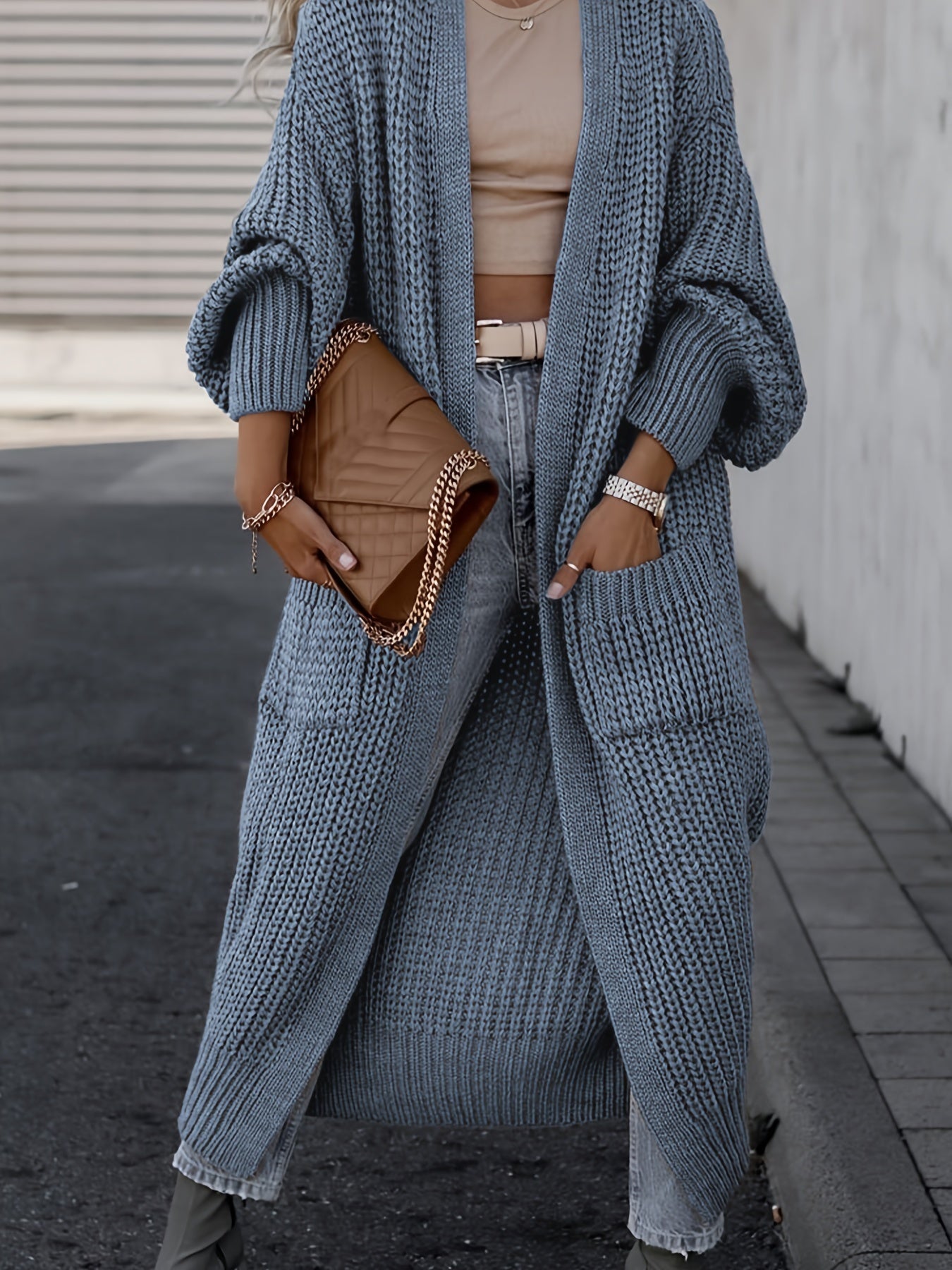 WW Strickcardigan Aus Wolle Mit Taschen Für Damen | Perfekt Für Den Alltag
