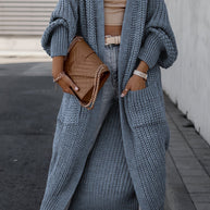 WW Strickcardigan Aus Wolle Mit Taschen Für Damen | Perfekt Für Den Alltag
