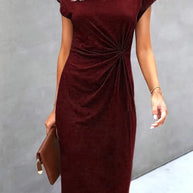WW | Stylisches Figurbetontes Kleid mit Rundhalsausschnitt