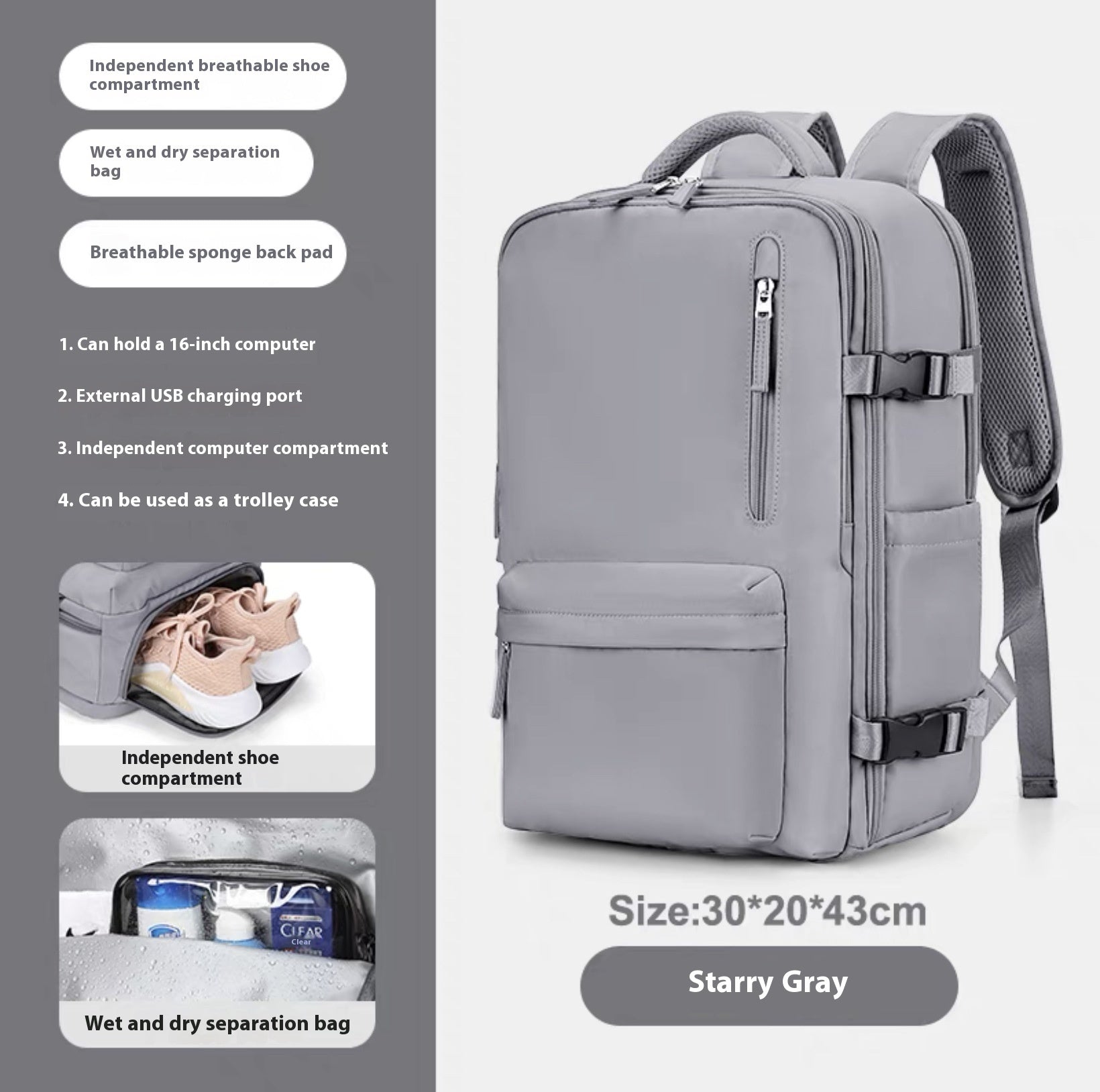 WW | Geräumiger Vielseitiger Rucksack