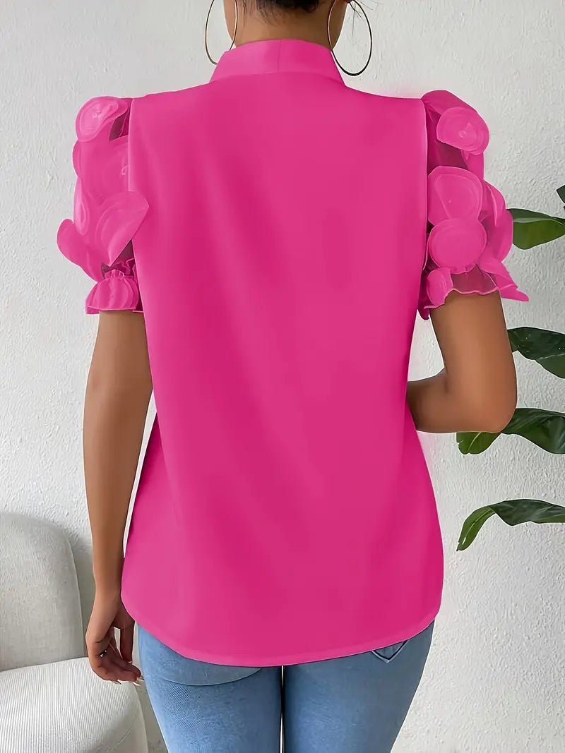 WW | Bluse mit Transparenten Puffärmeln