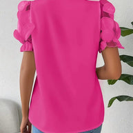 WW | Bluse mit Transparenten Puffärmeln