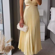 WW | Gelbes Bohemian Chic Maxikleid