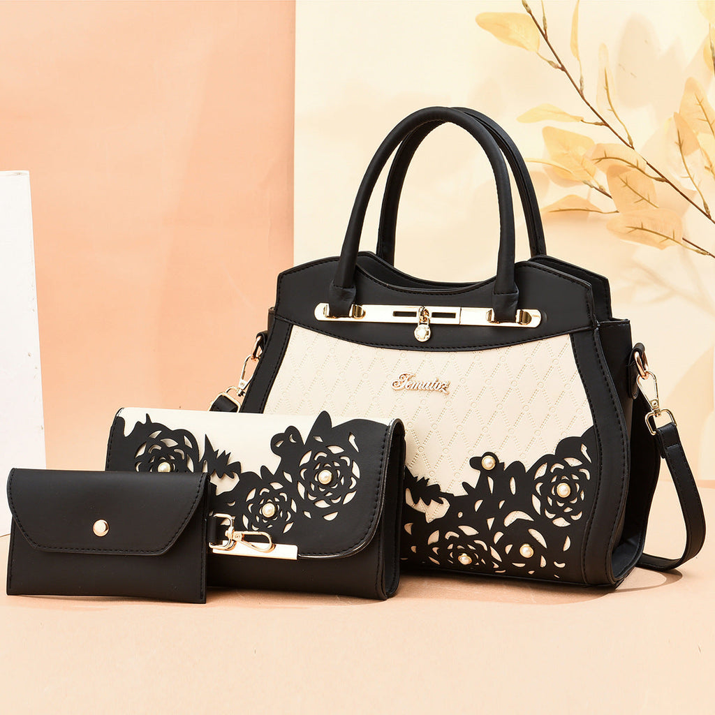 WW | Modische Dreiteilige Handtasche Aus Veganem Leder