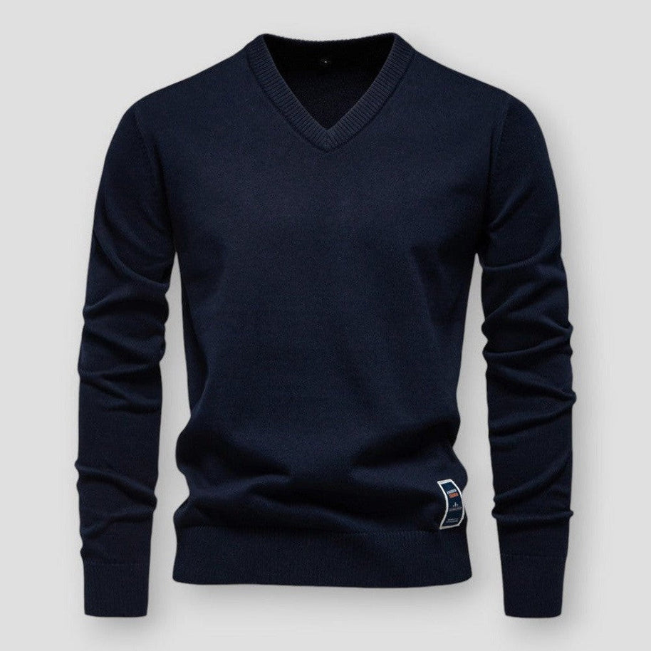 WW | Bequemer Herbstpullover mit V-Ausschnitt für Herren