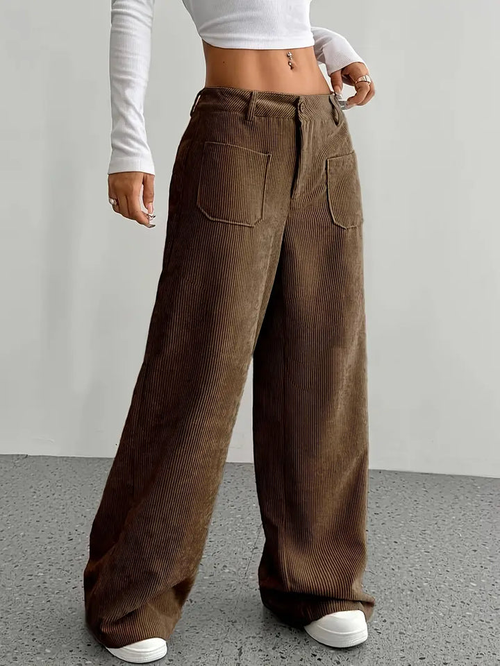 W&W Mode | Cordhose Mit Weitem Bein Für Frauen