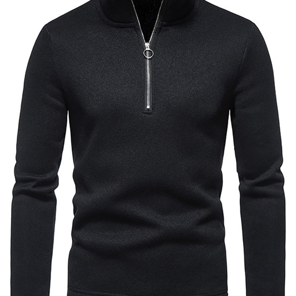 WW | Herren Sweatshirt Mit Halbem Reißverschluss