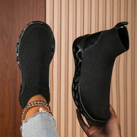 WW | Hohe Sneakers Dehnbare Atmungsaktive Obermaterial Leichtgewicht Stoßdämpfende Sohle Slip-On