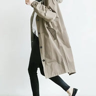 Trenchcoat mit Kapuze und Kordelzug