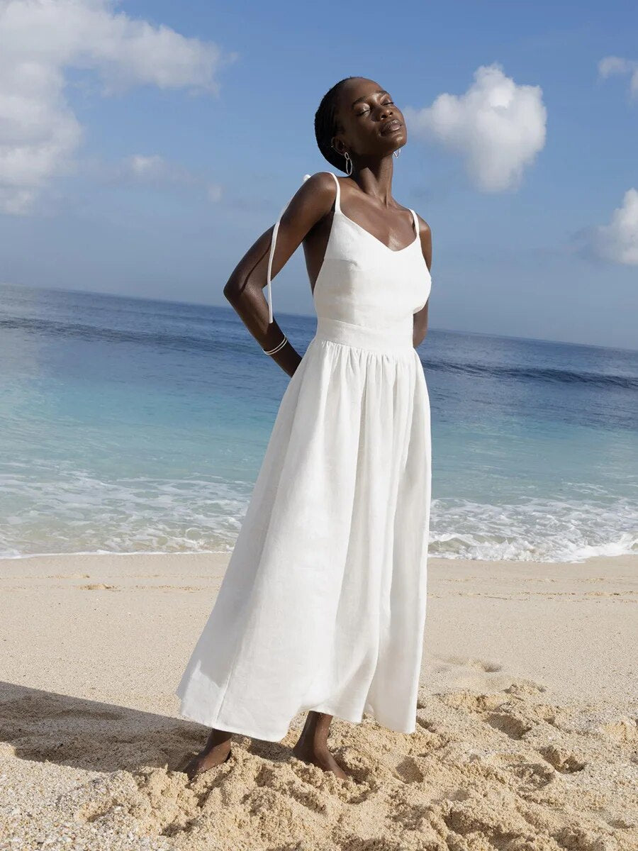 WW | Vintage Leinen Strandkleid