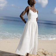 WW | Vintage Leinen Strandkleid