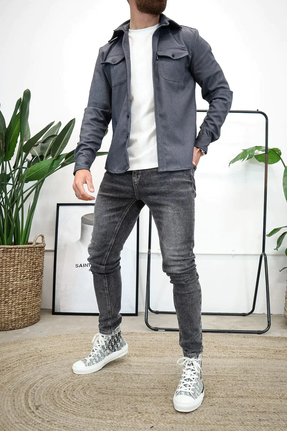 WW | Premium-Jacke mit Knopfverschluss für Herren | Stylische und bequeme Jacke