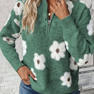 WW | Strickpullover Mit Reißverschluss