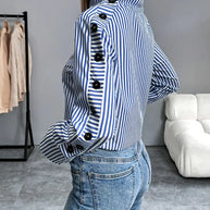 WW | Stylische Gestreifte Bluse aus Baumwolle