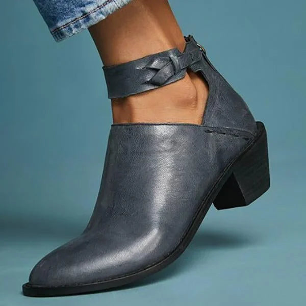 W&W Mode | Bequeme Damenschuhe mit Absatz und Reißverschluss.