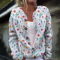 WW | 3D Digital Gedruckte Strickjacke für Damen