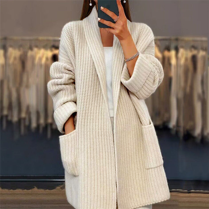 W&W Mode | Mantel Strickjacke Mit Breiten Taschen