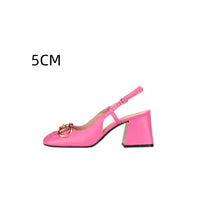WW Retro Mary Jane Schuhe mit dicken hohen Absätzen und Schnallen