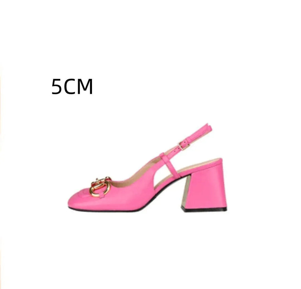 WW | Damen Retro-Schuhe mit hohen Absätzen und Schnalle - Zeitlose Eleganz und Stil