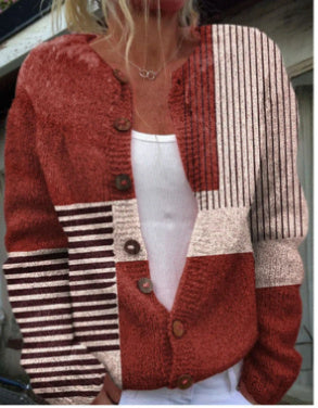 WW | 3D Digital Gedruckte Strickjacke für Damen