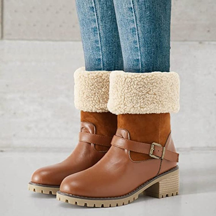 W&W Mode | Schicke Herbst Knöchelstiefel mit Schnalle für Frauen