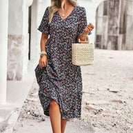 WW | Elegantes V-Ausschnitt Kleid Für Damen