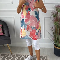 WW | Lässiges Longtop mit Farbenfrohem Blumenprint