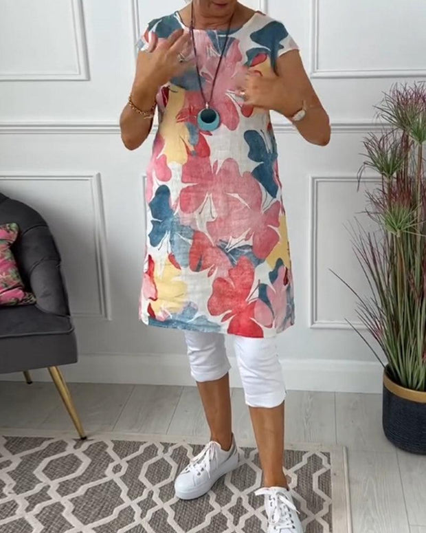 WW | Sommerkleid mit Asymmetrischem Schnitt und Hohem Schlitz