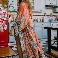 WW | Bedruckter, Vom Kimono Inspirierter, Stylischer Strandüberwurf