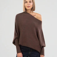 Asymmetrisch drapierter Pullover