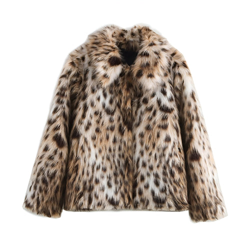 WW | Trendiger Leopard-Print Wintermantel