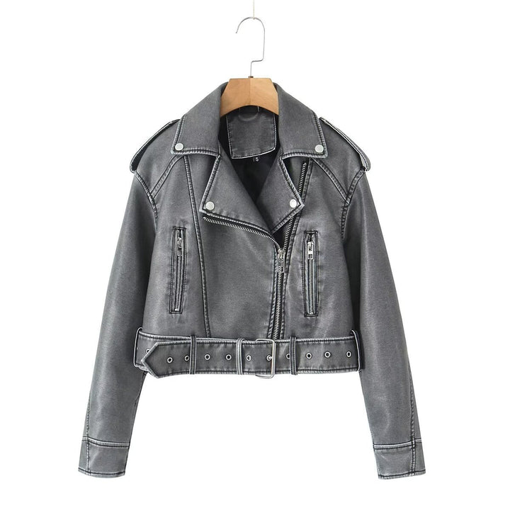 W&W Mode | Waschbare, Farbverlaufende Lederjacke Für Damen*