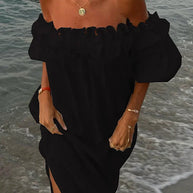 WW - Midi-Kleid mit Rüschen
