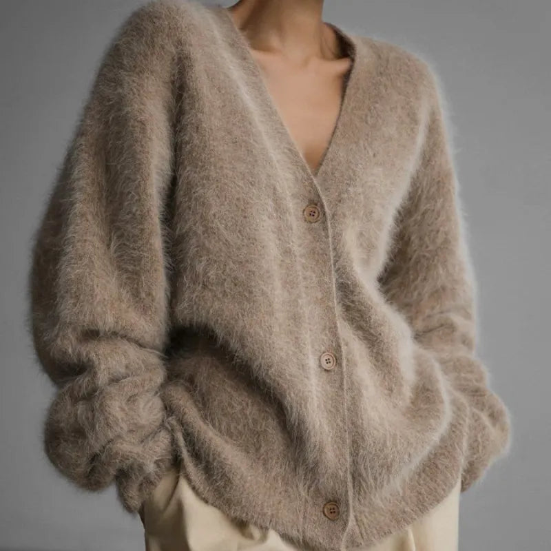 W&W Mode | Luxus Kaschmir Cardigan für Frauen | Couture Gestrickte Weste