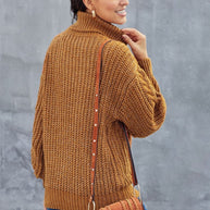 WW Kabel Rollkragen Warmer Pullover