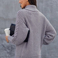 WW Kabel Rollkragen Warmer Pullover