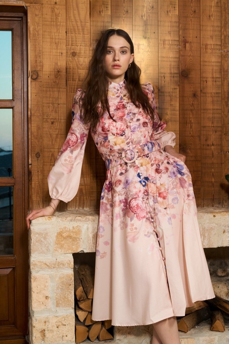 WW | Midi Hemdkleid Mit Blumendruck