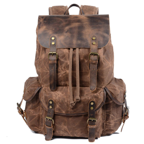 W&W Mode | Canvas Leder Rucksack - Nachhaltig und stilvoll für den täglichen Gebrauch