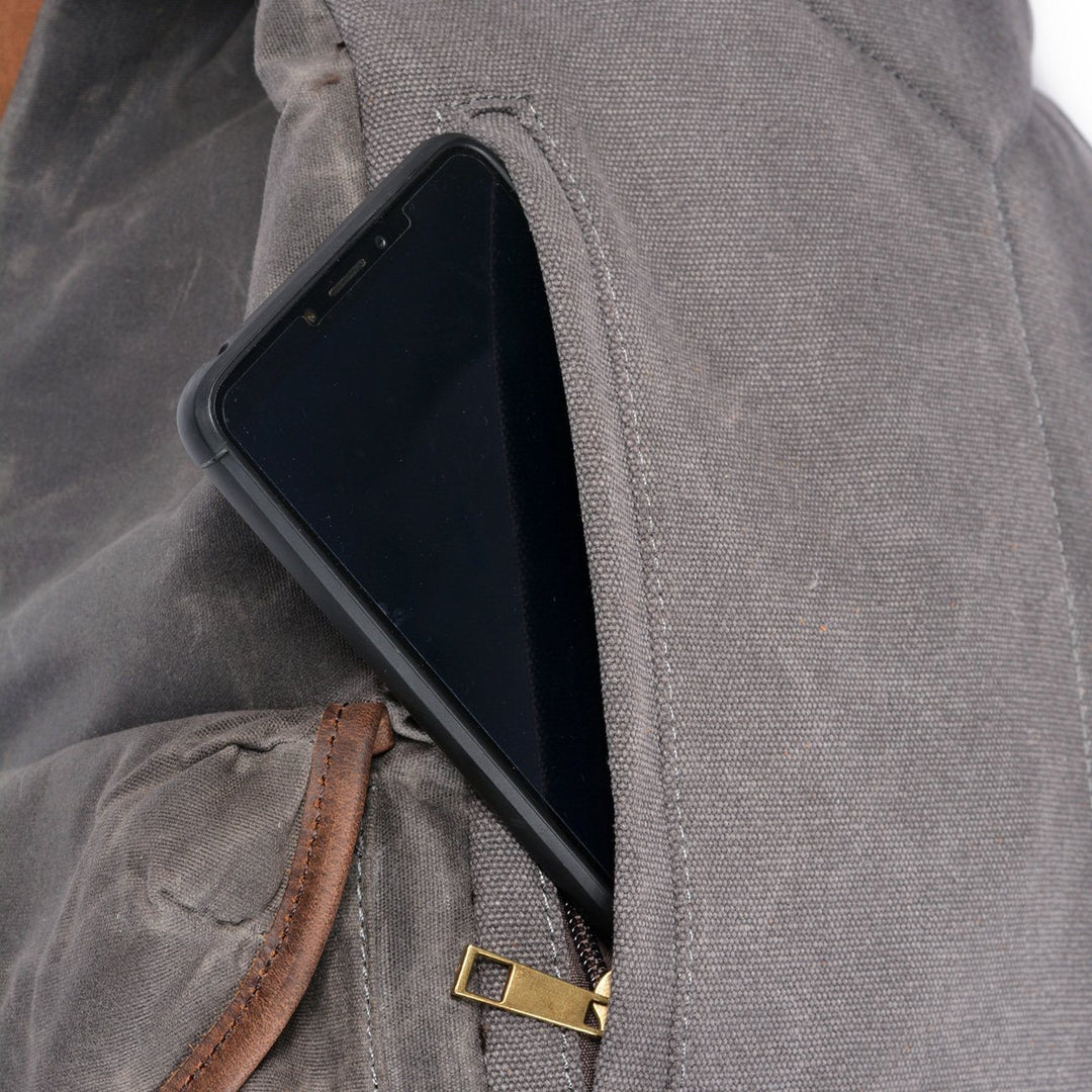 W&W Mode | Canvas Leder Rucksack - Nachhaltig und stilvoll für den täglichen Gebrauch