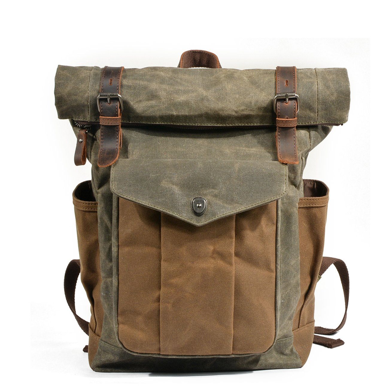 WW | Canvas Rolltop Rucksack - LundaStyle - Nachhaltig und stilvoll für Abenteurer